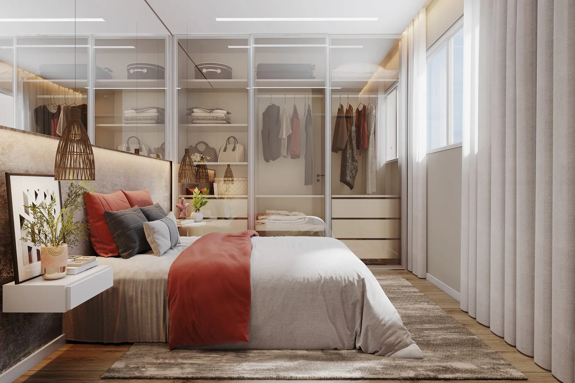 Quarto casal, sugestão de decoração